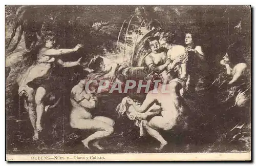 Ansichtskarte AK Rubens Num Diana Y Calisto Madrid