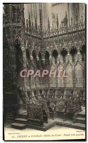 Ansichtskarte AK Amiens Cathedrale Stalles de Choeur Detail