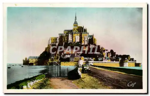 Ansichtskarte AK Mont St michel Vue Prise de la Digue Par Grande Maree