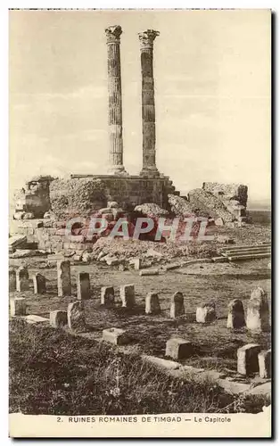 Ansichtskarte AK Ruines Romaines De Timgad Le Capitole Algerie