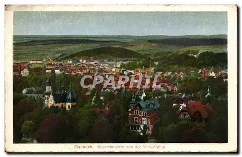 Cartes postales Eisenach Gesamtansicht Von Der Marienhohe