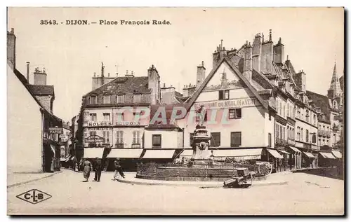 Cartes postales Dijon Place Francois Rude