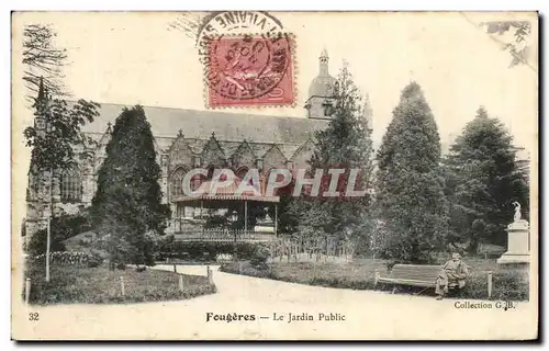 Ansichtskarte AK Fougeres Le Jardin Public