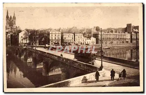 Ansichtskarte AK Angers Le Pont Beaurepaire Vers La Cathedrale Et Le Chateau