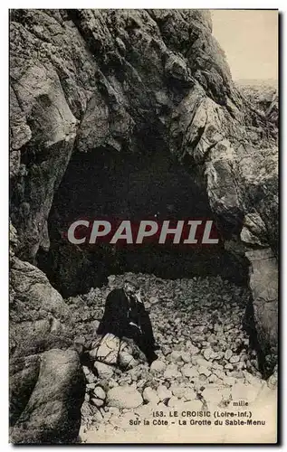 Ansichtskarte AK Le Croisic Sur Le cote La Grotte Du Sable Menu