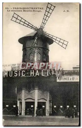 Cartes postales Paris Montmartre Le Nouveau Moulin Rouge Music Hall