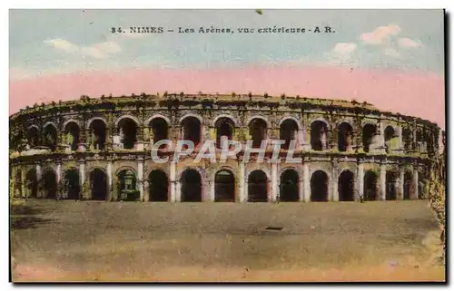 Ansichtskarte AK Nimes Les Arenes Vue exterieure