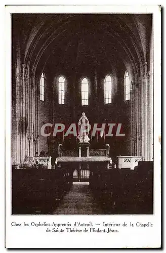 Cartes postales Chez les Orphelins Apprentis d&#39Auteuil Interieur de la Chapelle de Sainte Therese de l&#39Enf