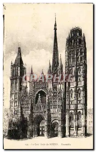 Cartes postales La Cathedrale de Rouen Ensemble