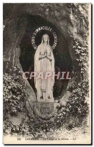 Cartes postales Lourdes La Vierge et la Grotte