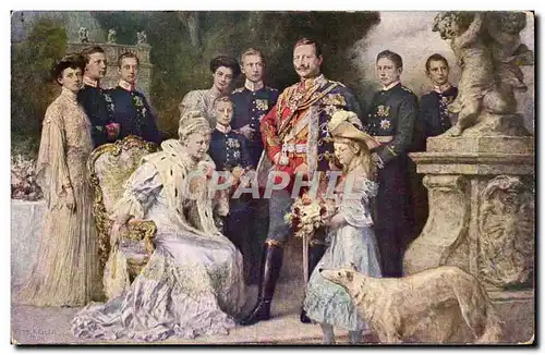 Ansichtskarte AK Ferd Keller Famille royale Chien Allemagne