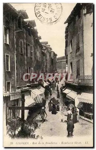 Cartes postales Limoges Rue de la Boucherie