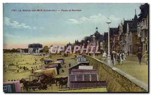 Cartes postales La Baule sur Mer Plage et Remblai Anes