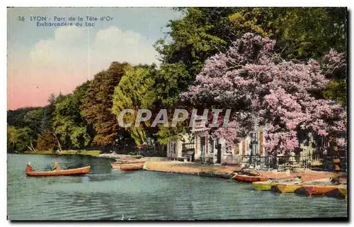 Cartes postales Lyon Parc de la Tete d&#39Or Embarcadere du Lac