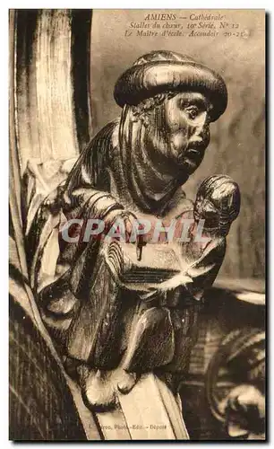 Cartes postales Amiens Cathedrale Stalles Du Choeur le maitre d'ecole Accoudoir