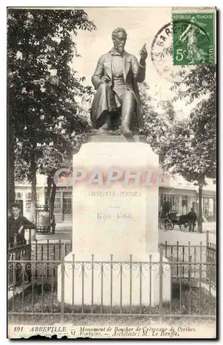 Ansichtskarte AK Abbeville Monument De Boucher De Crevecoeur de Perthes