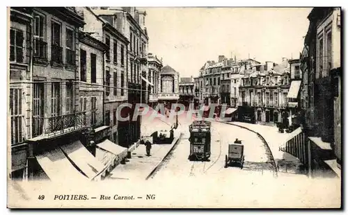 Cartes postales Poitiers rue Carnot Tramway
