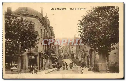 Cartes postales Le Creusot Rue des Ecoles