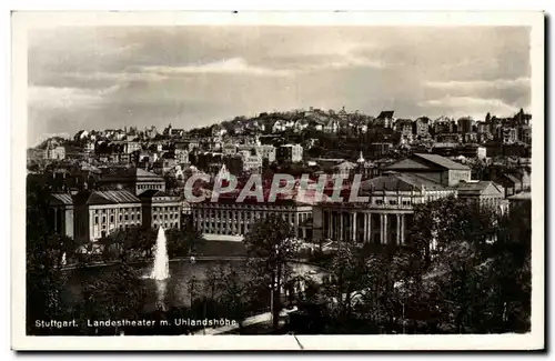 Ansichtskarte AK Stuttgart Landestheater m Uhlandshohe