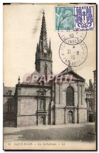 Cartes postales Saint Malo La Cathedrale