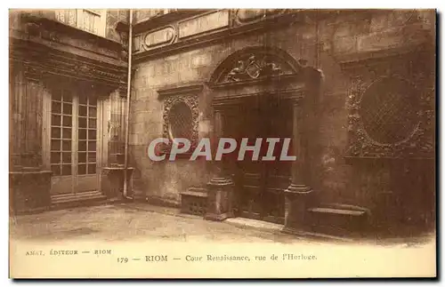 Cartes postales Riom Cour Renaissance Rue De l&#39Horloge