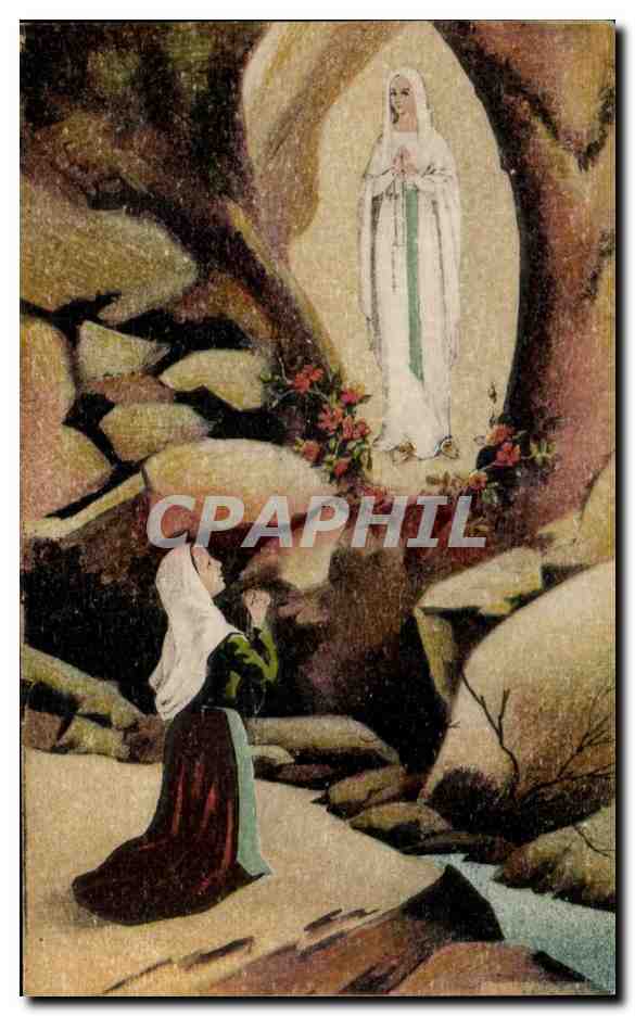 Cartes Postales Lourdes Apparition De La Tres Sainte Vierge A Bernadette Soubirous En 1858 0036482920
