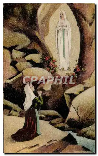 Ansichtskarte AK Lourdes Apparition De La Tres Sainte Vierge a Bernadette Soubirous En 1858