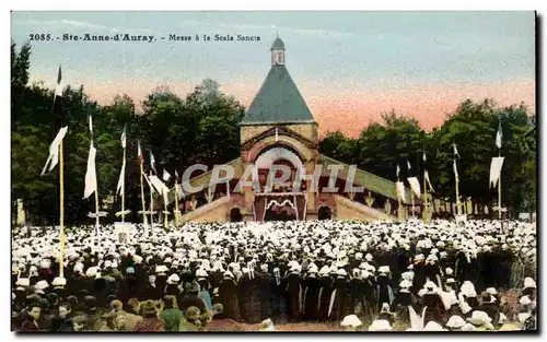 Cartes postales Ste Anne D&#39Auray Messe A La Scala Sancta Folklore Costume