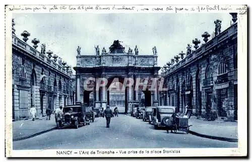 Ansichtskarte AK Nancy L&#39Arc De Triomphe Vue Prise De La Place Stanislas