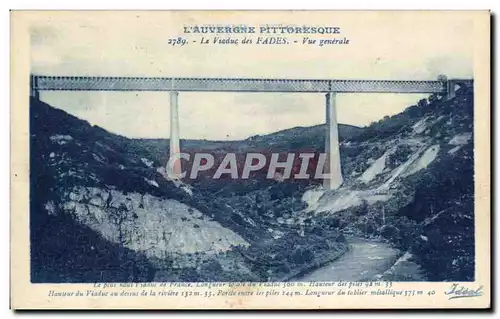 Cartes postales L Auvergne Pittoresque Le Viaduc des Fades Vue Generale