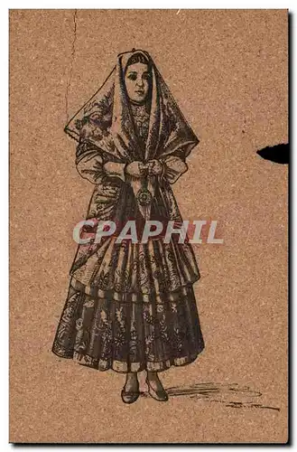 Cartes postales Costume Sardo Sarde Folklore