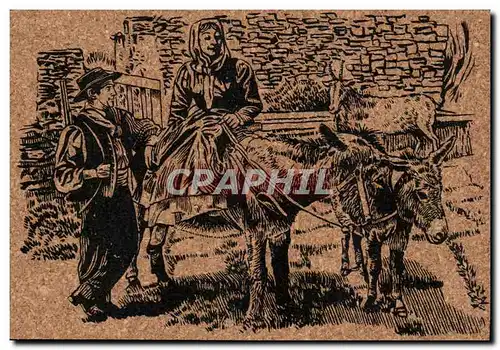 Cartes postales La Causette Folklore Ane