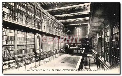 Ansichtskarte AK Couvent De La Grande Chartreuse La Bibliotheque