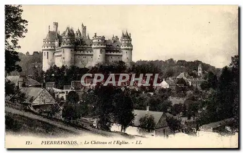 Cartes postales Pierrefonds Le Chateau et l Eglise