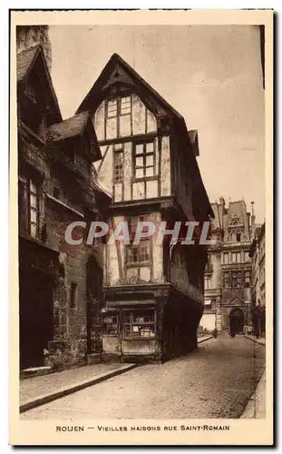 Ansichtskarte AK Rouen Vieilles Maisons Rue Saint Romain