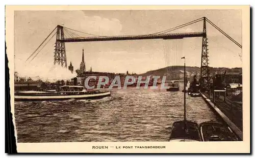 Cartes postales Rouen Le Pont Transbordeur Bateau