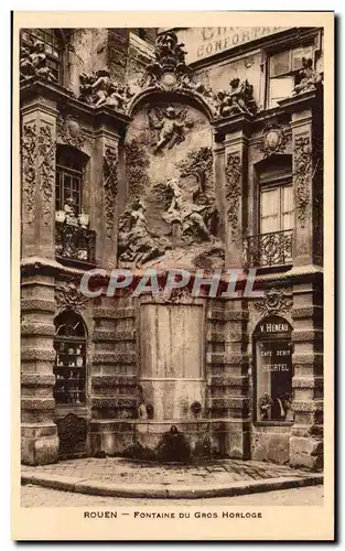 Cartes postales Rouen Fontaine Du Gros Horloge