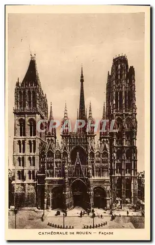 Cartes postales Cathedrale De Rouen Facade