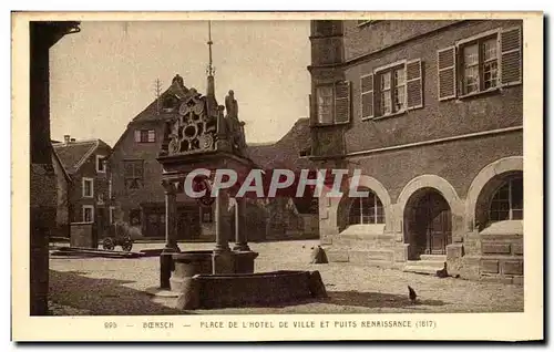 Cartes postales Boersch Place de L Hotel de Ville et puits Renaissance