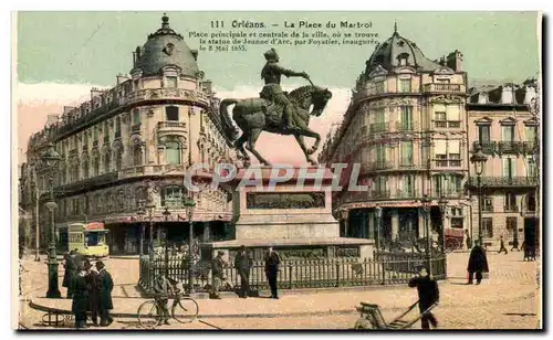 Cartes postales Orleans La Place du Martroi Jeanne d Arc