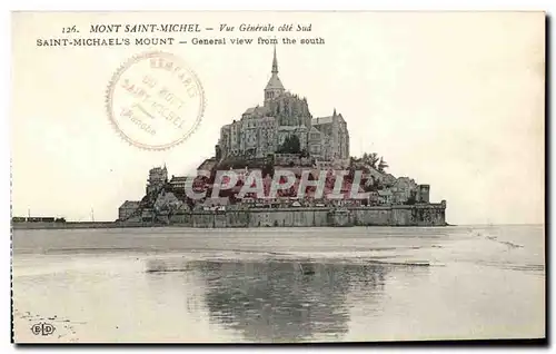 Cartes postales Mont Saint Michel Vue Generale Cote Sud