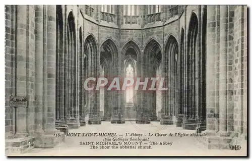 Cartes postales Mont Saint Michel L Abbaye Le Choeur de L Eglise