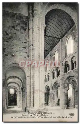 Ansichtskarte AK Mont Saint Michel Bas Cotes de L Eglise Abbatiale