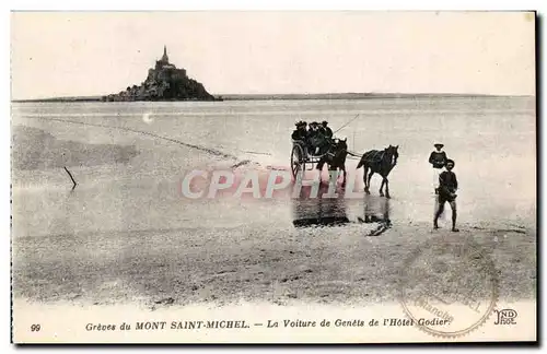 Ansichtskarte AK Mont Saint Michel La Voiture de Genets de L Hotel Godier