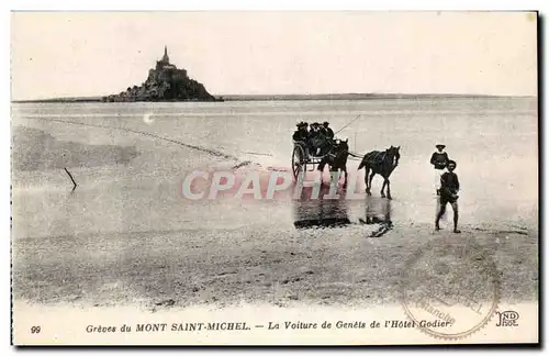 Cartes postales Mont Saint Michel La Voiture de Genets de L Hotel Godier