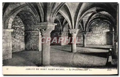 Ansichtskarte AK Abbaye du Mont Saint Michel Le Promenoir