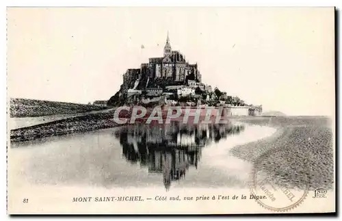 Ansichtskarte AK Mont Saint Michel Cote Sud Vue Prise a l est de la Digue