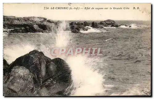 Cartes postales Le Croisic Effet de Vagues Sur La Grande Cote