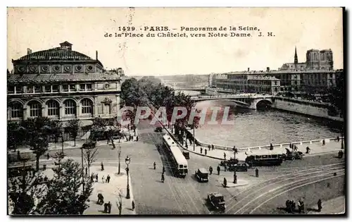 Ansichtskarte AK Paris Panorama De La Seine de La Place du Chatelet Vers Notre Dame