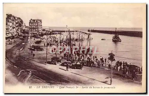 Ansichtskarte AK Le Treport Quai Francois 1er Sortie du Bateau de promenade